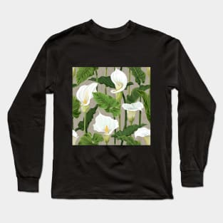 Calla lily pattern soft color Long Sleeve T-Shirt